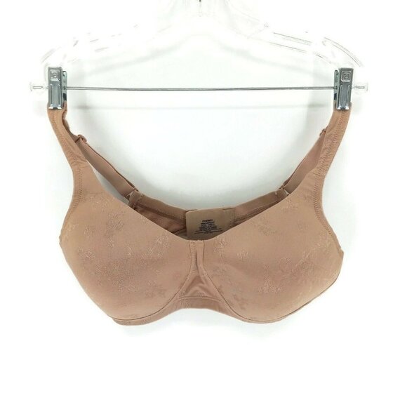 Modern Movement Womens T-Shirt Bra Pink Floral Stretch Padded Hook & Eye 36DD - Picture 1 of 8